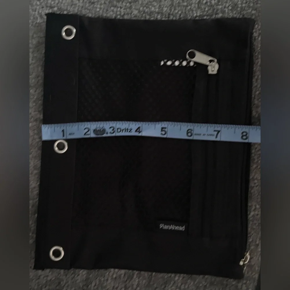 3 Ring Binder Black Pencil Pouch